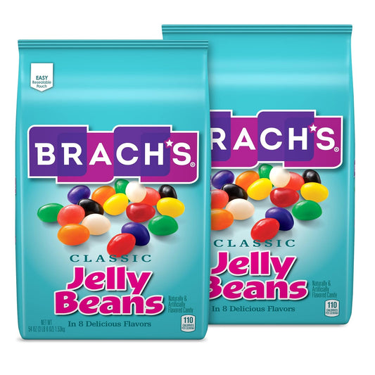 Brach's Classic Jelly Beans, Assorted Flavors, Assorted,Lime,Orange, 54oz, Pack of 2