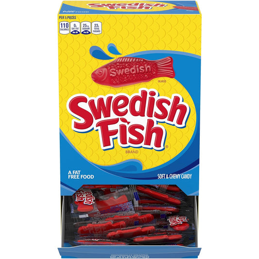Swedish Fish 43146 Grab-and-Go Candy Snacks in Reception Box, 240-Pieces/Box
