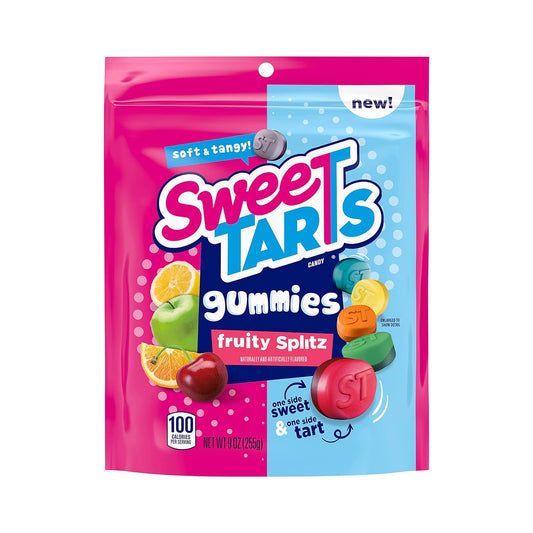 SweeTARTS Gummy Fruity Splitz,Candy, 9 ounce Bag